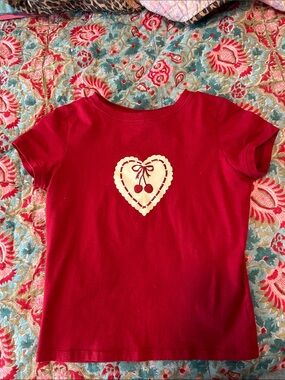 Motel Rocks Red Cherry Baby Tee